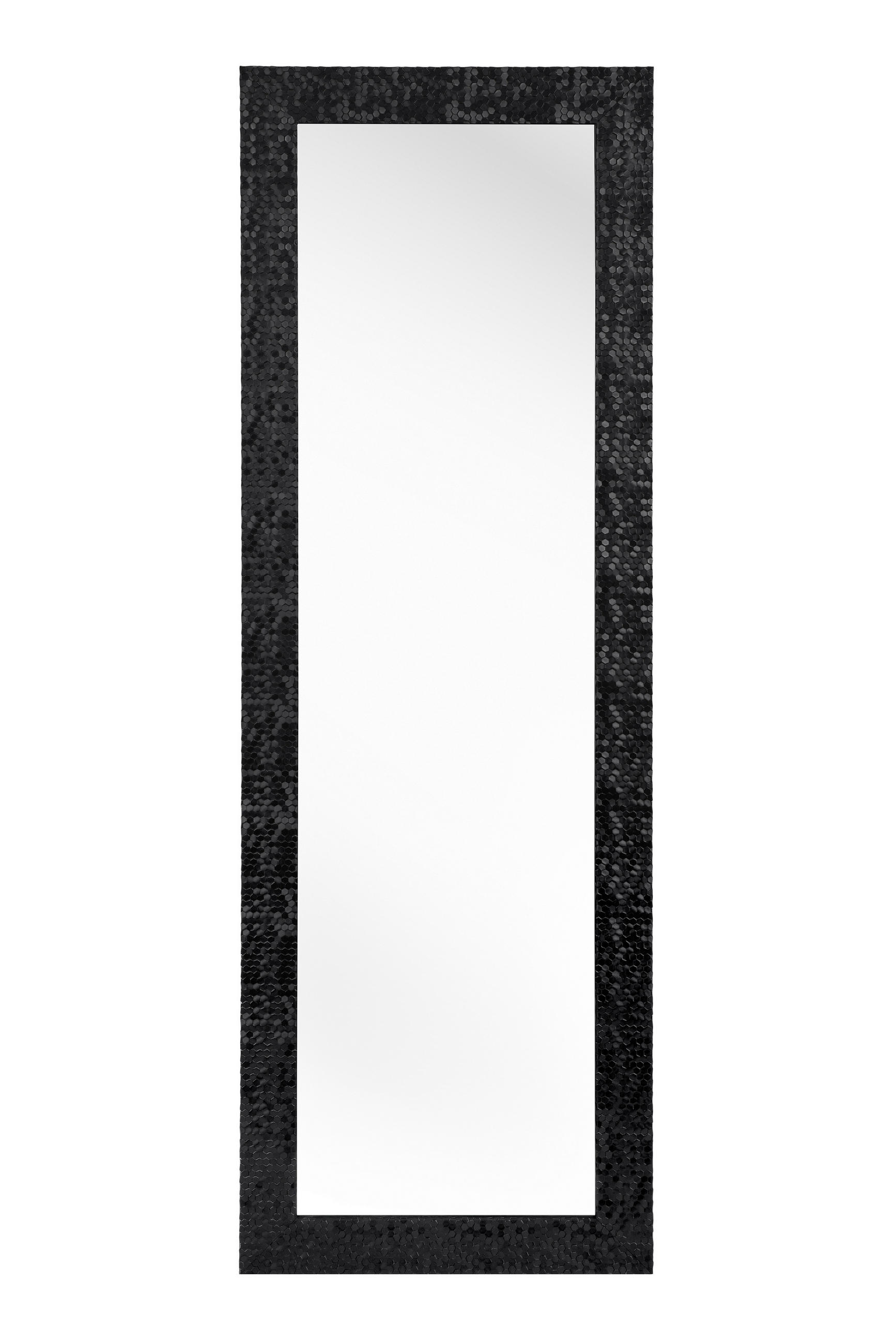 NÁSTĚNNÉ ZRCADLO 50/150/2 cm  - černá, Lifestyle, plast/sklo (50/150/2cm) - Carryhome