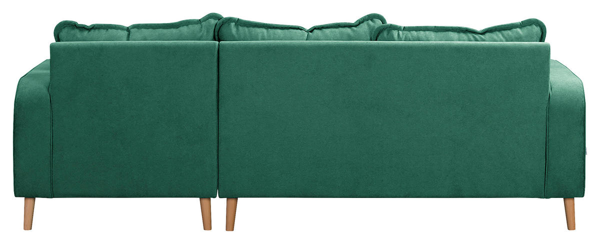 ECKSOFA in Mikrofaser Mintgrün  - Wengefarben/Mintgrün, Design, Holz/Textil (230/150cm) - Livetastic