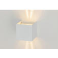 LED-WANDLEUCHTE 10/10/10 cm   - Weiß, Basics, Kunststoff/Metall (10/10/10cm) - Novel