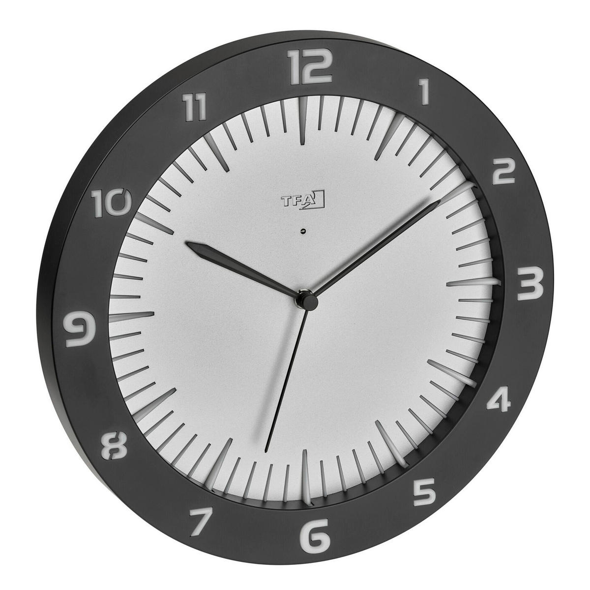 FUNKUHR 30,3/4,5/30,3 cm   - Schwarz, Basics, Kunststoff (30,3/4,5/30,3cm)