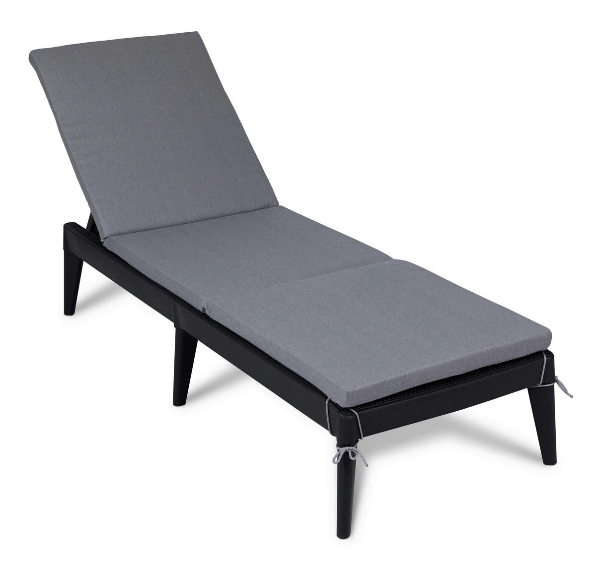 GARTENLIEGE  - Anthrazit, Basics, Kunststoff (186/60/32,5cm)