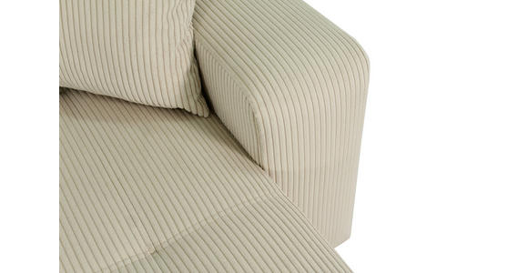 Wohnlandschaft inkl. Funktion Creme Cord  - Creme/Schwarz, KONVENTIONELL, Textil (146/317/146cm) - Xora