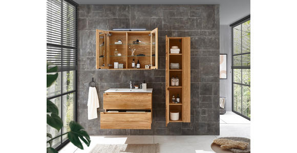 WASCHBECKENUNTERSCHRANK 100/54/46 cm  - Eichefarben, KONVENTIONELL, Holz/Holzwerkstoff (100/54/46cm) - Linea Natura