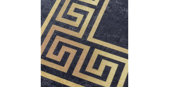 FLACHWEBETEPPICH 120/170 cm Fiesta Schwarz, Goldfarben - Goldfarben/Schwarz, Design, Leder/Textil (120/170cm) - Novel
