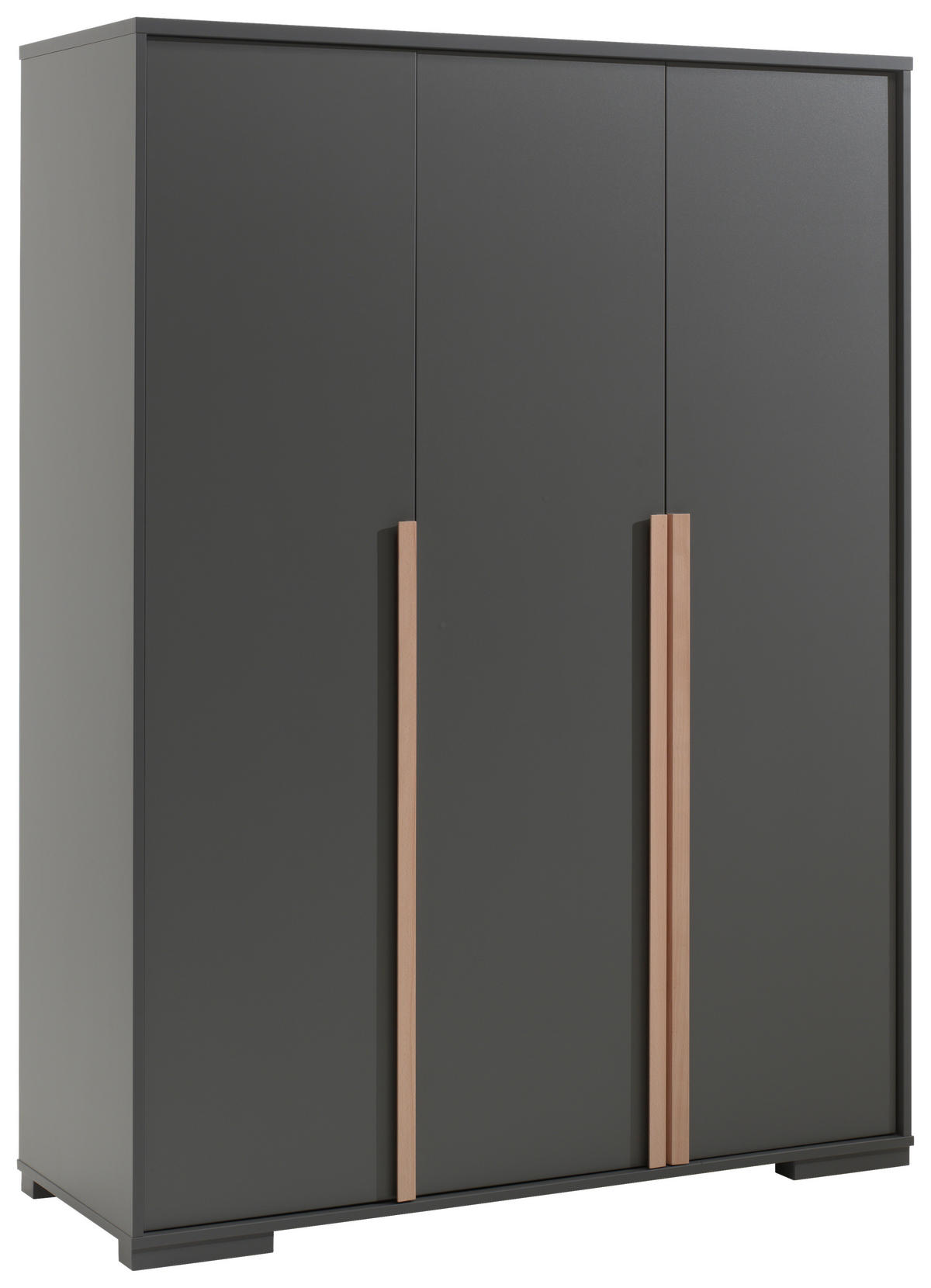 DREHTÜRENSCHRANK  in Anthrazit  - Anthrazit/Buchefarben, MODERN, Holz/Holzwerkstoff (145,6/195,2/56cm) - Vipack