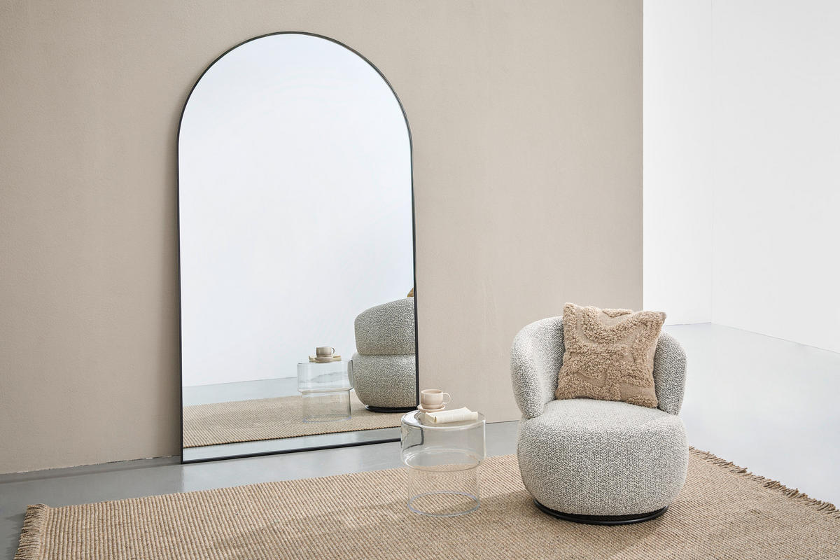 WANDSPIEGEL 120/210/2,5 cm    in  - Schwarz, Trend, Glas/Holzwerkstoff (120/210/2,5cm) - Xora