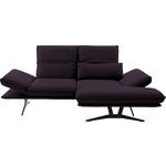 ECKSOFA  in Echtleder Violett  210/130 cm  - Violett/Schwarz, Design, Leder/Metall (210/130cm) - Dieter Knoll