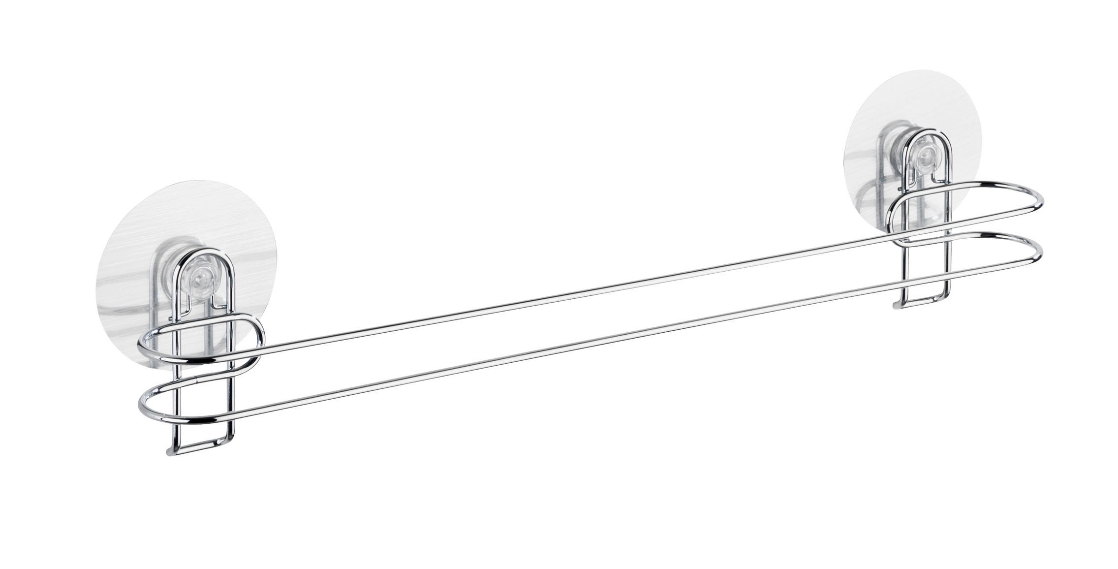 Suport Pentru Prosop 45/11,5/6 cm  - argintiu/transparent, Basics, plastic/metal (45/11,5/6cm) - Wenko