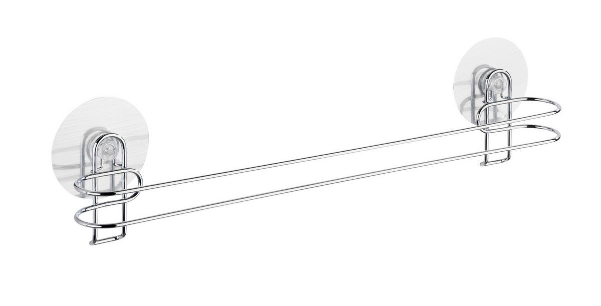 Suport Pentru Prosop 45/11,5/6 cm  - argintiu/transparent, Basics, plastic/metal (45/11,5/6cm) - Wenko