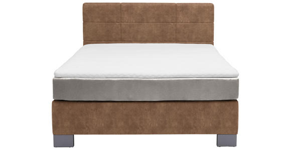 BOXSPRINGBETT 100/200 cm  in Braun  - Graphitfarben/Braun, Design, Holz/Textil (100/200cm) - Hom`in