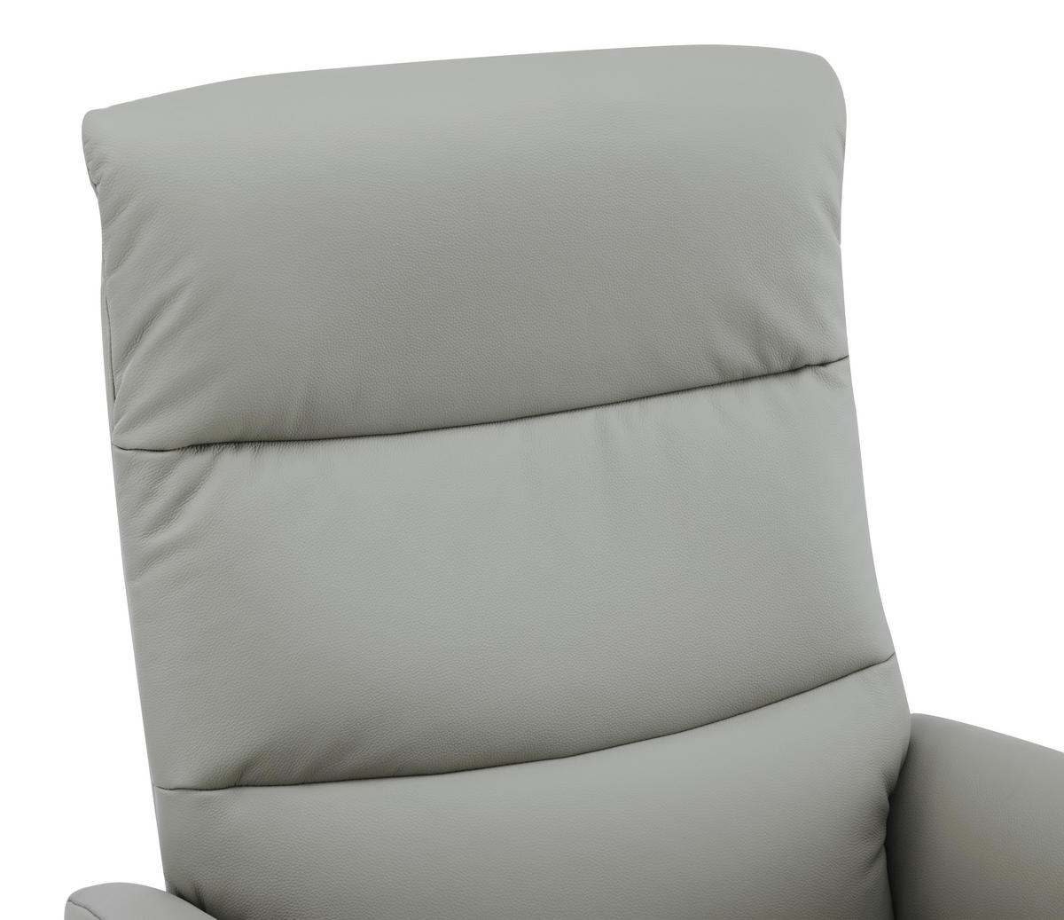 RELAXAČNÉ KRESLO, textil, koža, sivá - čierna/sivá, Design, kov/koža (76/104/77cm) - Livetastic