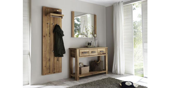 KOMMODE Wildeiche massiv geölt Eichefarben - Eichefarben/Grau, KONVENTIONELL, Holz/Metall (70/107/40cm) - Linea Natura