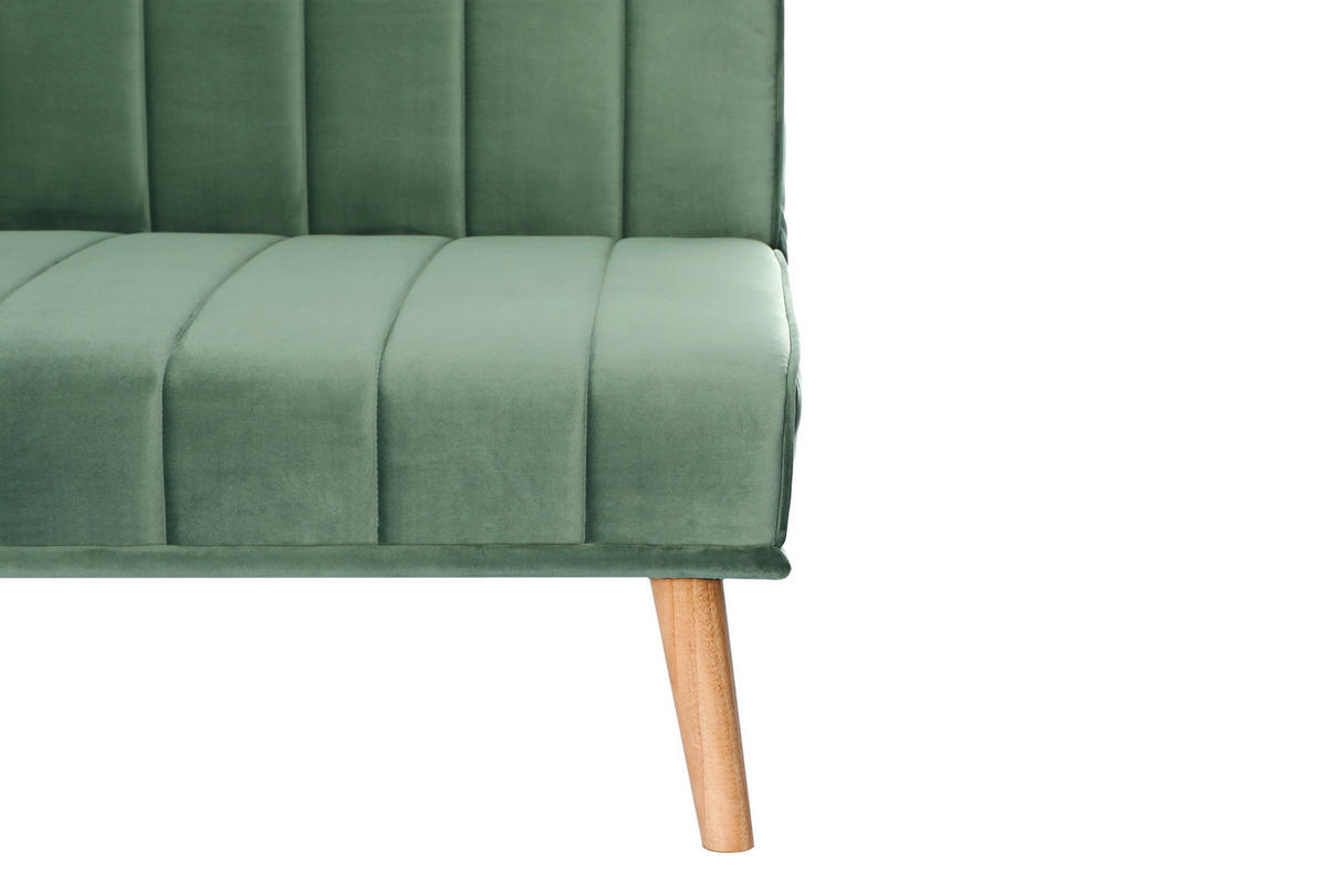 SCHLAFSOFA Samt Mintgrün  - Naturfarben/Mintgrün, Design, Holz/Textil (180/81/86cm) - P & B