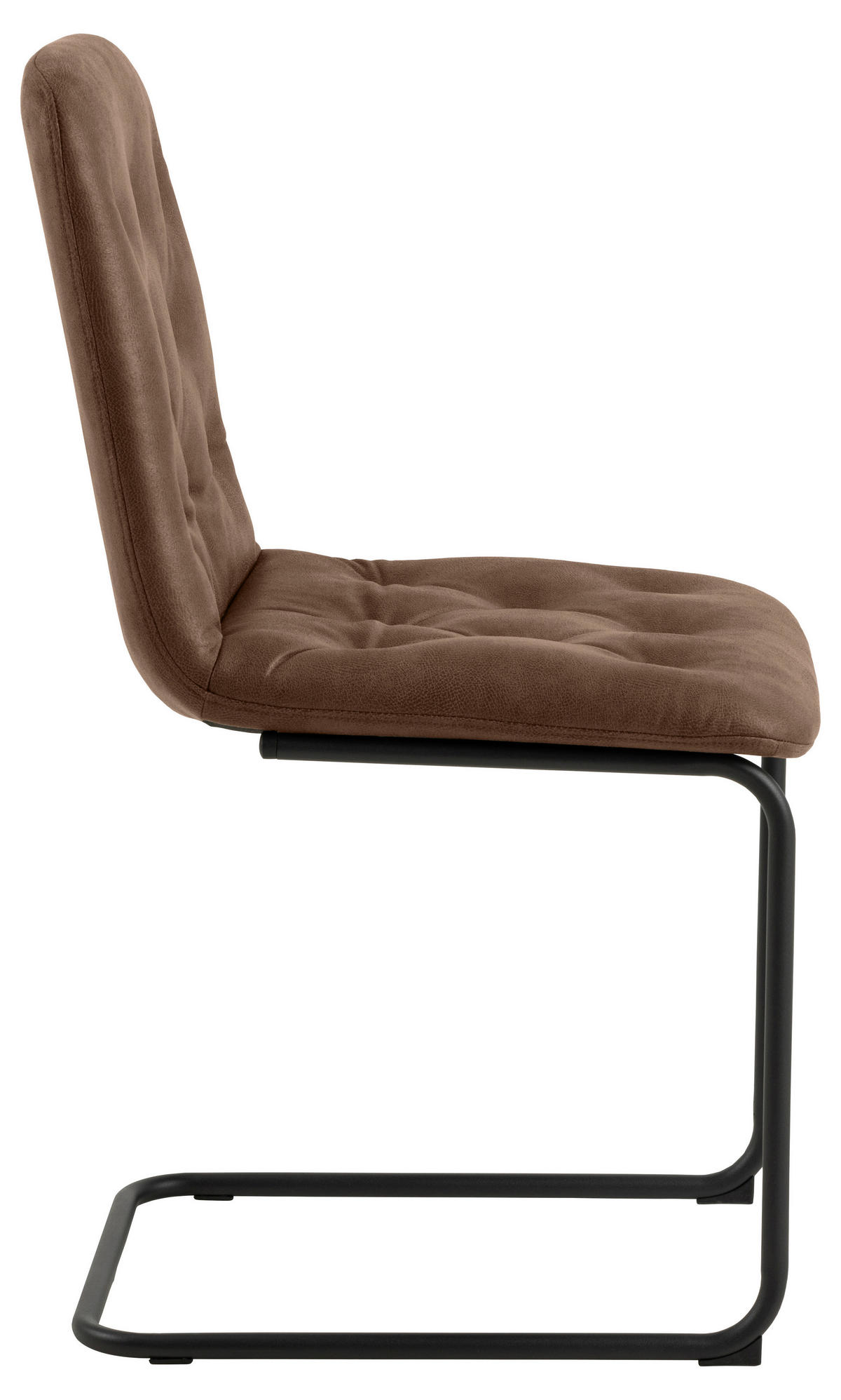 STOL   läderimitation  - brun/svart, Klassisk, metall/textil (48/92/56cm) - Best Price