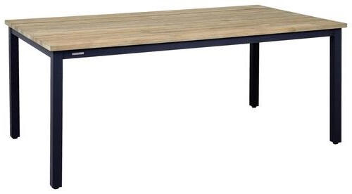 GARTENTISCH 180/100/75 cm  - Graphitfarben/Teakfarben, Design, Holz/Metall (180/100/75cm) - Zebra 