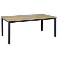 GARTENTISCH 180/100/75 cm  - Graphitfarben/Teakfarben, Design, Holz/Metall (180/100/75cm) - Zebra 