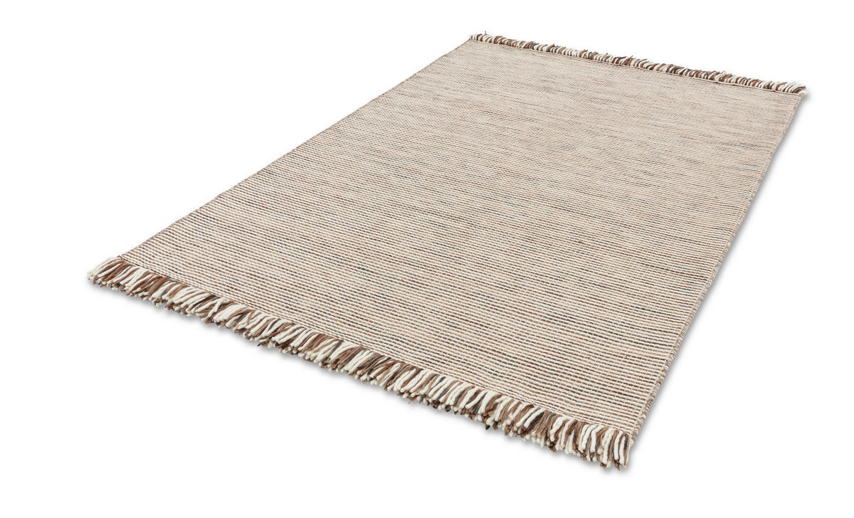 HANDWEBTEPPICH  Wohnzimmer 140/200 cm Arina Braun rechteckig  - Braun, Basics, Textil (140/200cm) - Schöner Wohnen