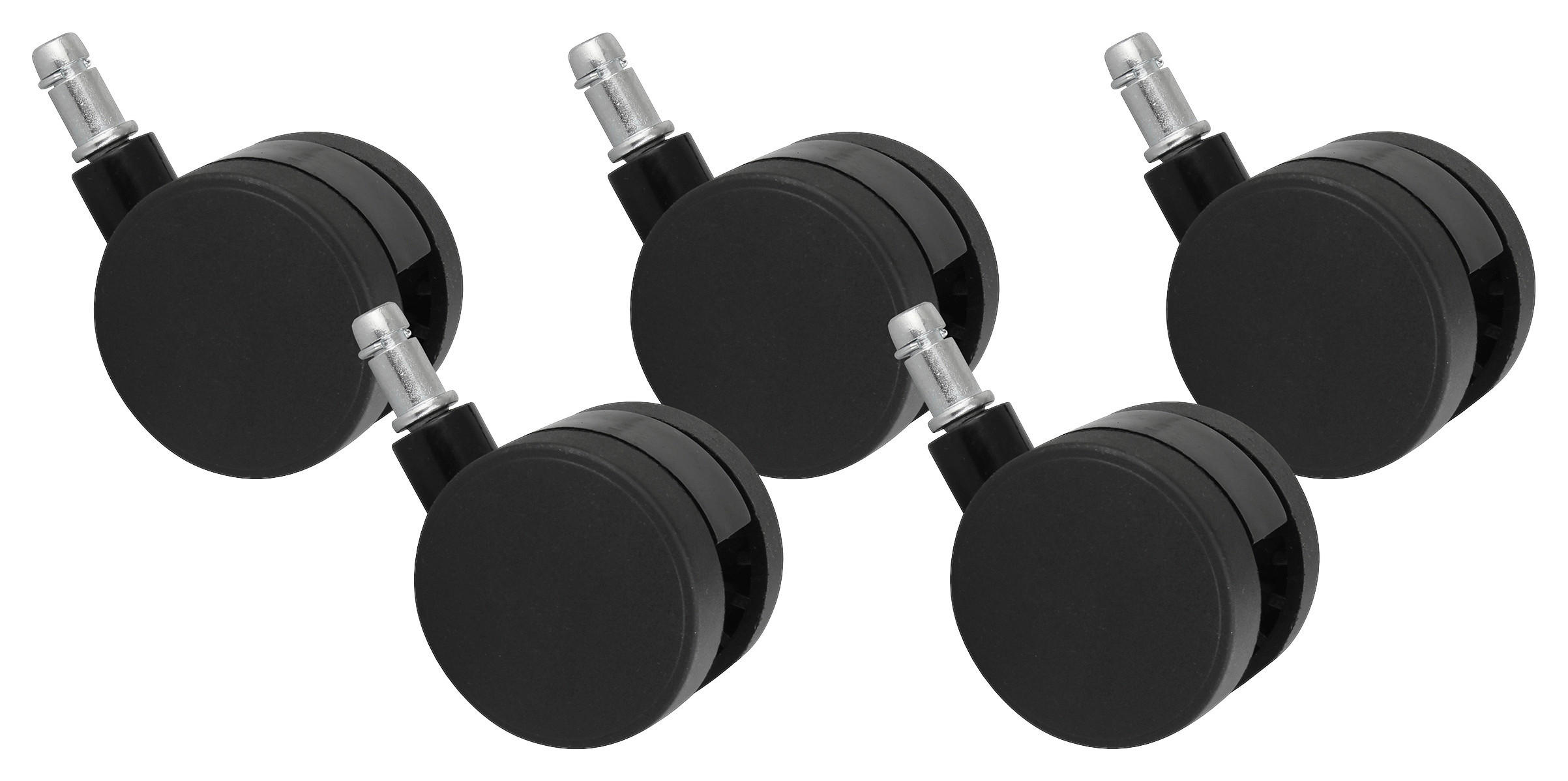 DREHSTUHLROLLE  - Schwarz, Basics, Kunststoff (6cm) - MID.YOU