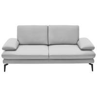 2,5-SITZER Echtleder Weiss  - Weiss/Schwarz, Design, Leder/Metall (196/86/104cm) - Dieter Knoll