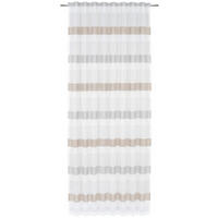 HOTOVÝ ZÁVĚS, průhledné, 135/245 cm - barvy stříbra/šedohnědá, Basics, textil (135/245cm) - Novel