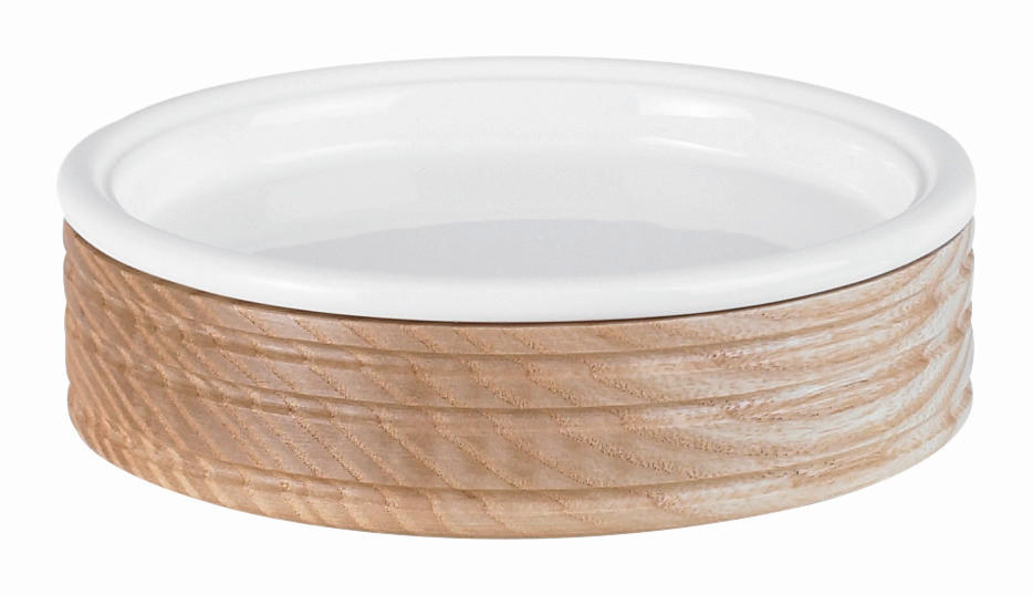 SEIFENSCHALE Holz, Kunststoff  - Eichefarben/Weiß, Basics, Holz/Kunststoff (13,3/4cm) - Sadena