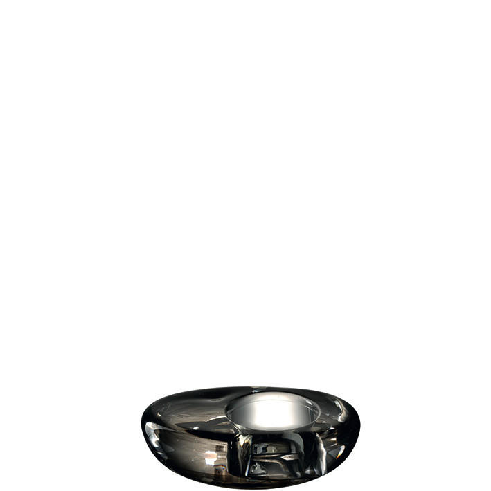 TEELICHTGLAS - Dunkelgrau, Basics, Glas (10cm) - Leonardo