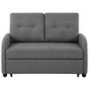 SCHLAFSOFA in Textil Dunkelgrau  - Dunkelgrau/Schwarz, Design, Kunststoff/Textil (140/94/95cm) - Livetastic