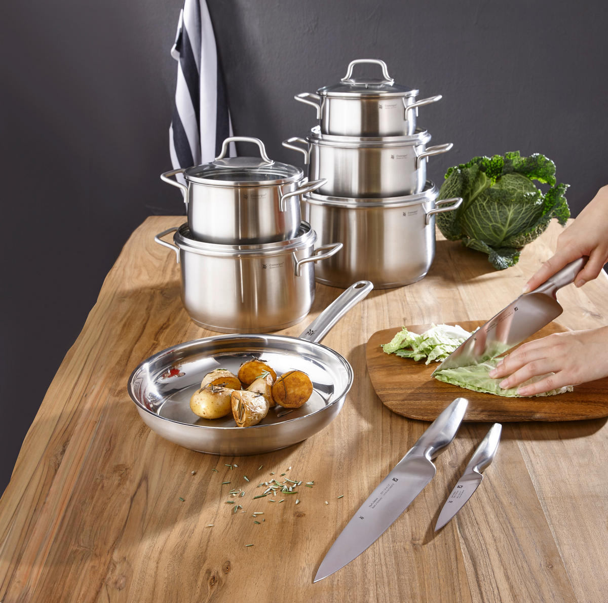 KOCHTOPFSET Brilliant 6-teilig  - Klar/Edelstahlfarben, Design, Glas/Metall - WMF