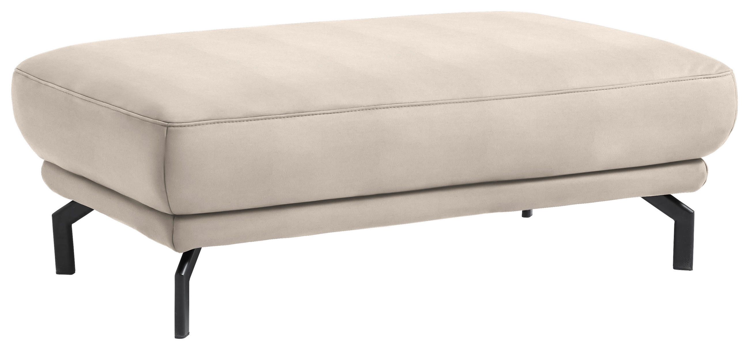 HOCKER in Textil Creme  - Creme/Schwarz, Design, Textil/Metall (127/46/72cm) - Dieter Knoll