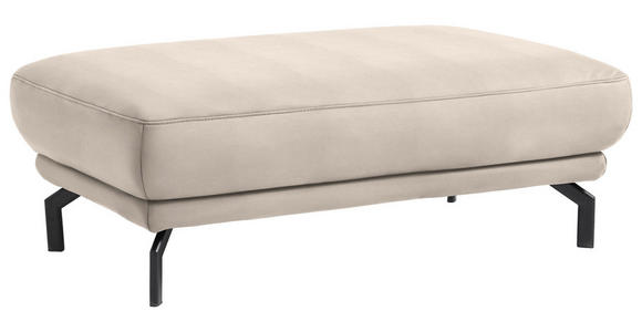 HOCKER in Textil Creme  - Creme/Schwarz, Design, Textil/Metall (127/46/72cm) - Dieter Knoll