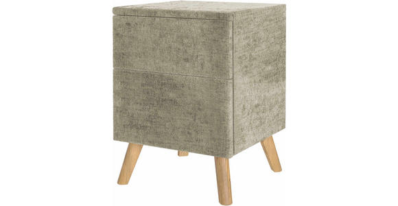 NACHTSCHRANK 40/60/40 cm Eiche vollmassiv - Hellbraun/Eichefarben, Design, Holz/Textil (40/60/40cm) - Esposa