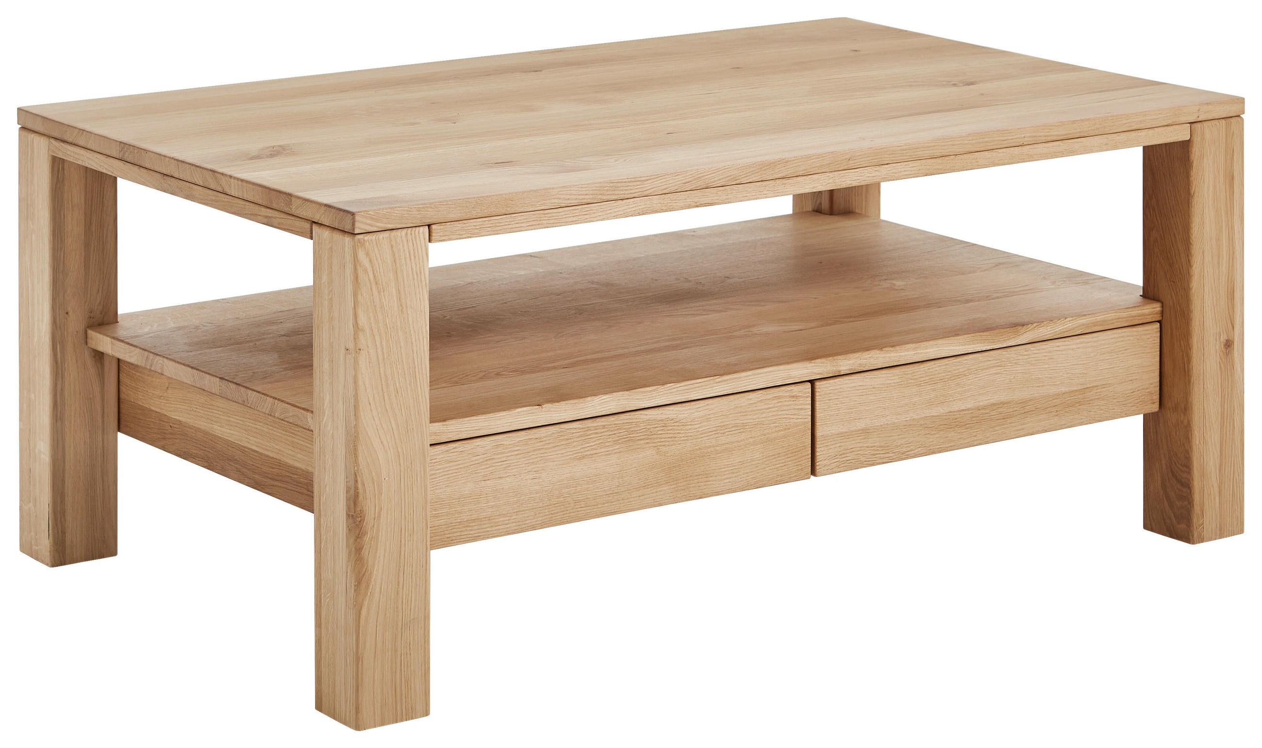 COUCHTISCH Wildeiche massiv 110/70/47,5 cm rechteckig Eichefarben  - Eichefarben, KONVENTIONELL, Holz (110/70/47,5cm) - Linea Natura