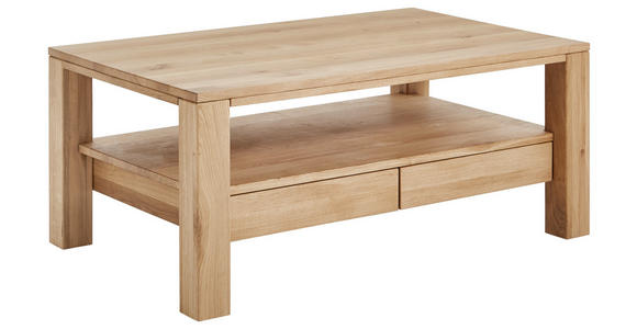 COUCHTISCH Wildeiche massiv rechteckig Eichefarben 110/70/47,5 cm  - Eichefarben, KONVENTIONELL, Holz (110/70/47,5cm) - Linea Natura