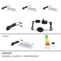 GLASBODENBELEUCHTUNGS-SET LED-Leuchtmittel  - KONVENTIONELL, Kunststoff - Carryhome
