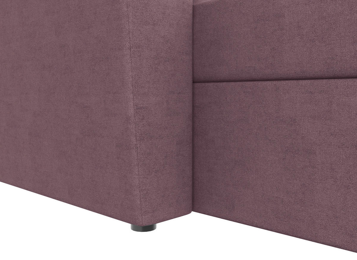 WOHNLANDSCHAFT TERMOLI Rosa Jacquard  - Schwarz/Rosa, Design, Kunststoff/Textil (155/297/212cm) - MID.YOU