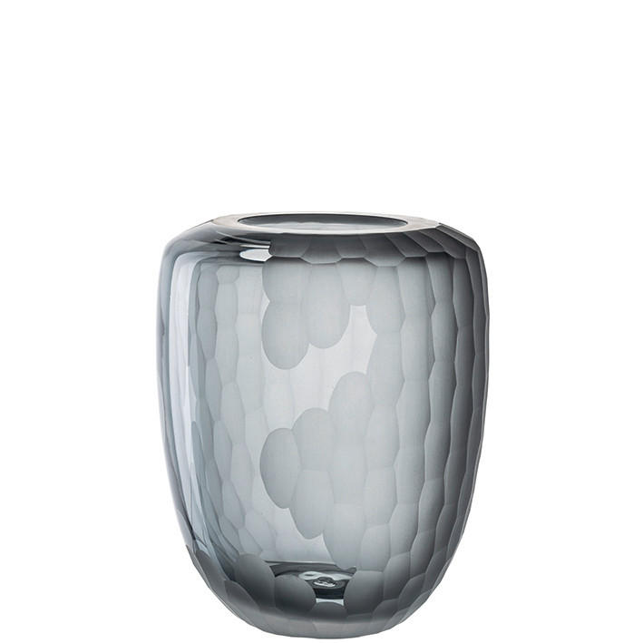 VÁZA, sklo, 22 cm - antracitová, Basics, sklo (18,3/23/18,3cm) - Leonardo