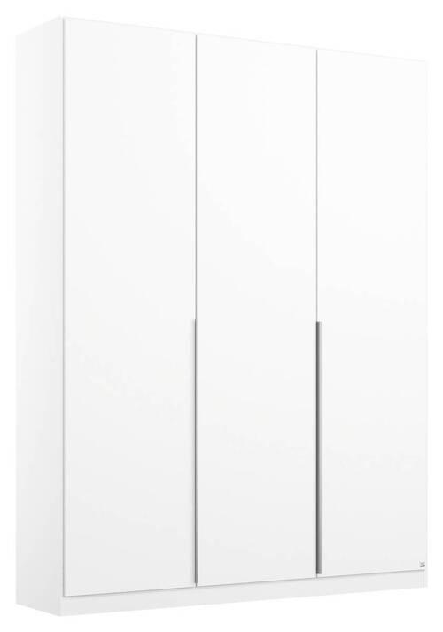 DREHTÜRENSCHRANK 136/229/54 cm 3-türig Weiß  - Alufarben/Weiß, MODERN, Holzwerkstoff (136/229/54cm) - Rauch Möbel