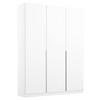 DREHTÜRENSCHRANK in Weiss  - Weiss/Alufarben, Modern, Holzwerkstoff (136/229/54cm) - Rauch Möbel