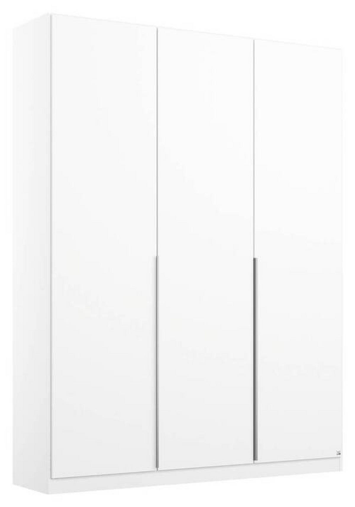 DREHTÜRENSCHRANK in Weiss  - Weiss/Alufarben, Modern, Holzwerkstoff (136/229/54cm) - Rauch Möbel