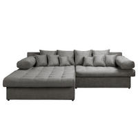 ECKSOFA Naomi Anthrazit Mikrofaser Rückenkissen  - Anthrazit/Schwarz, Design, Kunststoff/Textil (243/284cm) - P & B