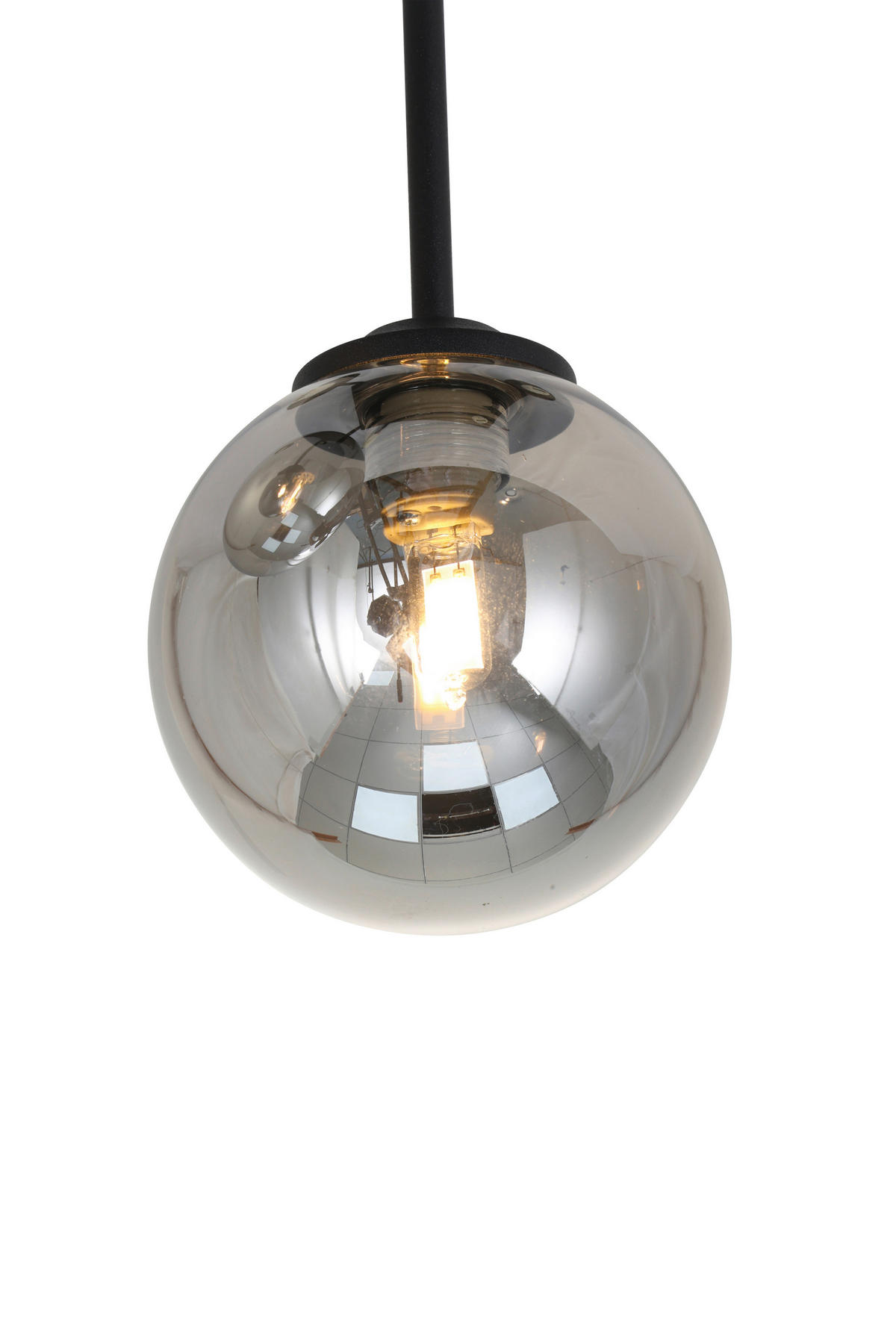 HÄNGELEUCHTE 25,5/25,5/41 cm  - Schwarz, Trend, Glas/Metall (25,5/25,5/41cm) - Novel