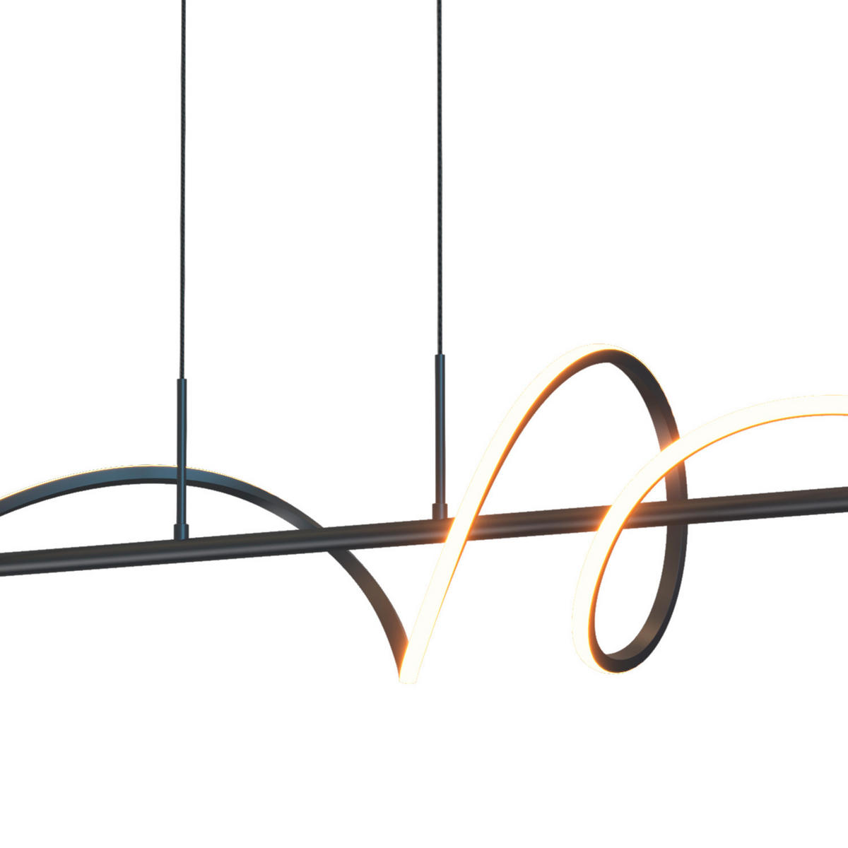 LED-PENDELLEUCHTE 110/18/150 cm  - Schwarz, Design, Metall (110/18/150cm)