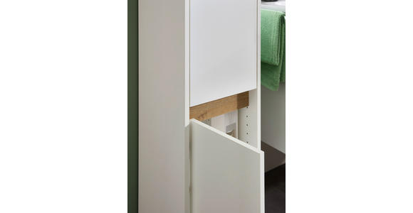 HOCHSCHRANK 32,4/182,8/32,2 cm - Eichefarben/Weiß, KONVENTIONELL, Holzwerkstoff (32,4/182,8/32,2cm) - Xora