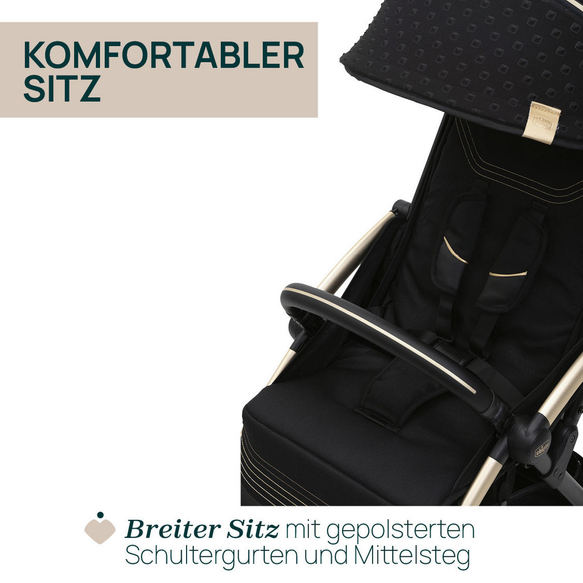 BUGGY GOODY XPLUS  - Schwarz, Basics, Textil/Metall (47/86/106cm) - Chicco
