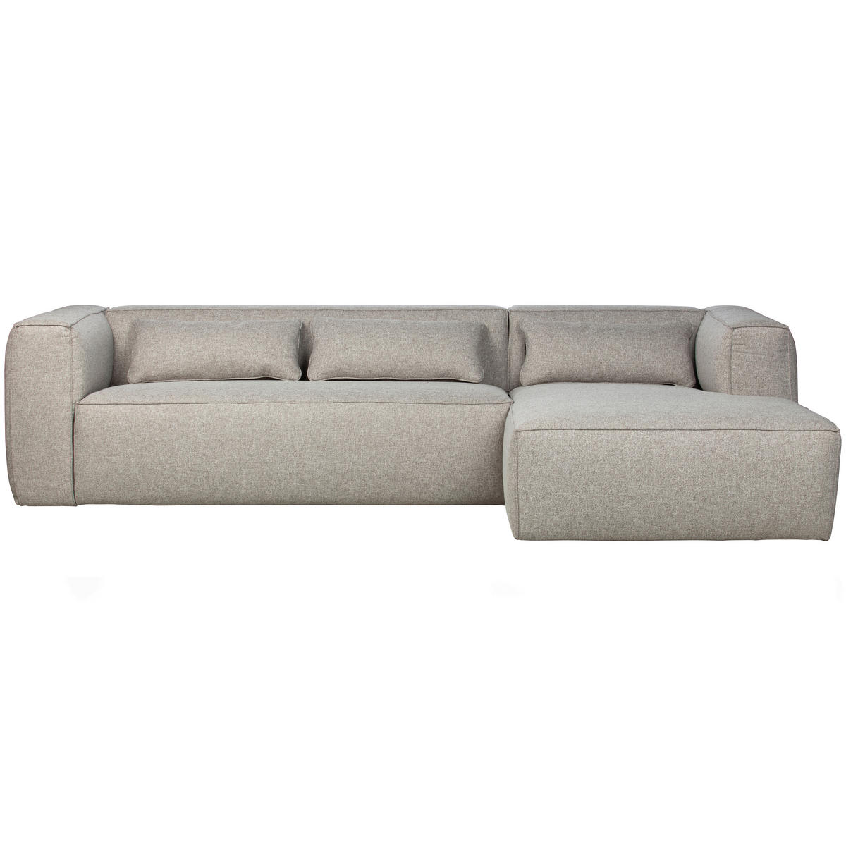 ECKSOFA Bean in Webstoff Hellgrau  305/175 cm  - Hellgrau, Design, Textil (305/175cm) - Livetastic