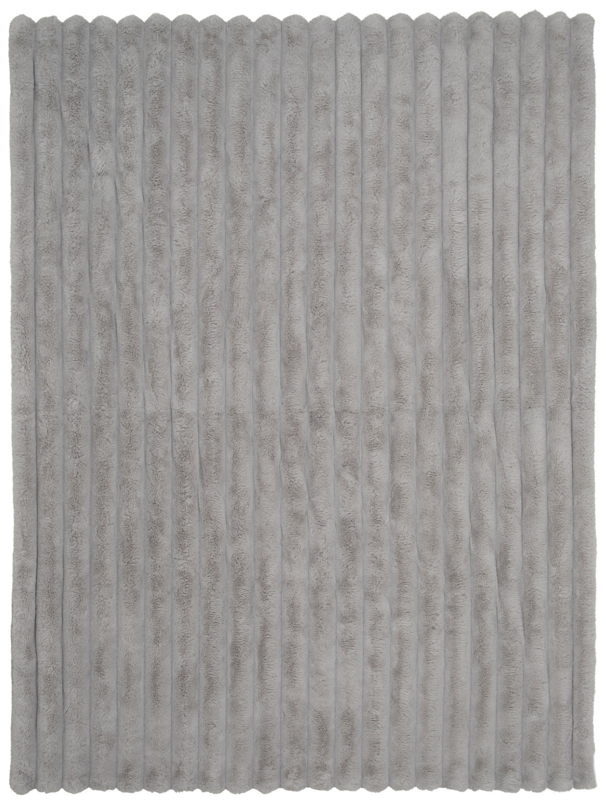 ĆEBE OD VEŠTAČKOG KRZNA 150/200 cm srebrna  - srebrna, tekstil (150/200cm) - Novel