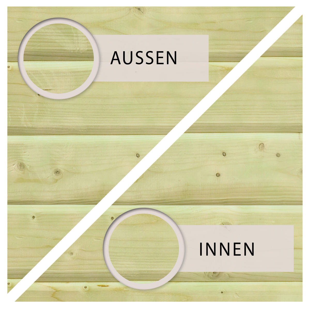 POOL Ibiza 1 400/124 cm  - Blau/Naturfarben, Basics, Holz (400/124cm) - Karibu
