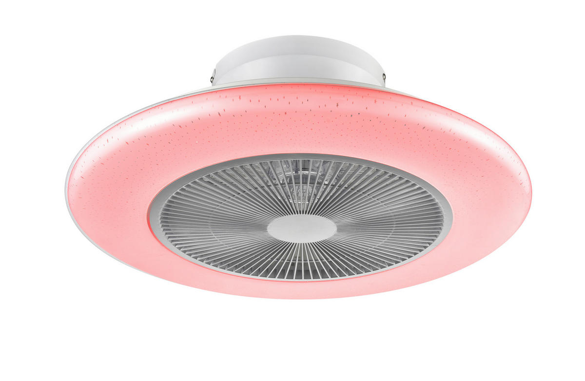 VENTILATOR STROPNI  bijela, boje kroma   prozirno   - bijela/prozirno, Trend, metal/plastika (55/19cm) - Mican