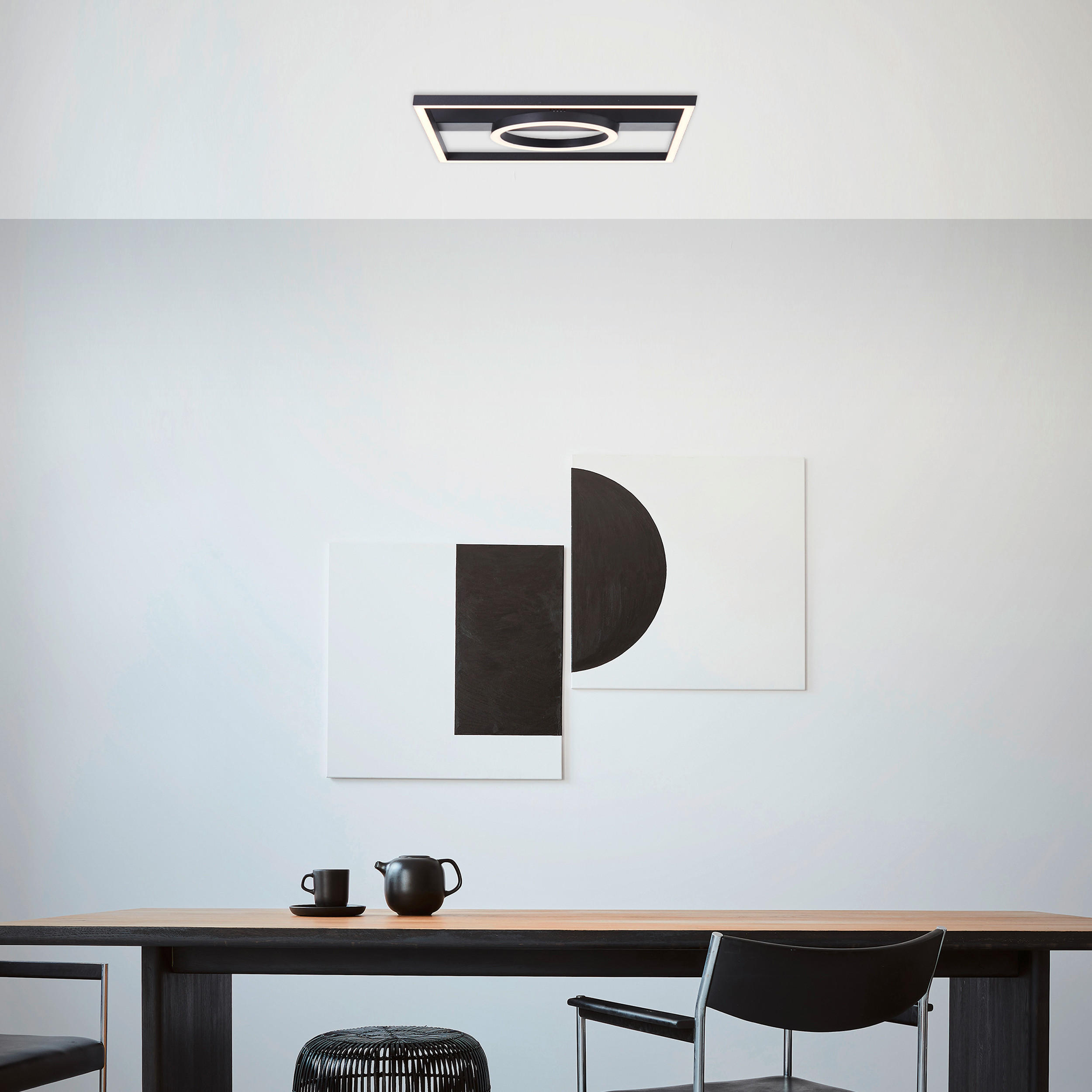 LED-PANEEL Maureen   - Schwarz, Design, Kunststoff/Metall (5/40/40cm) - Brilliant