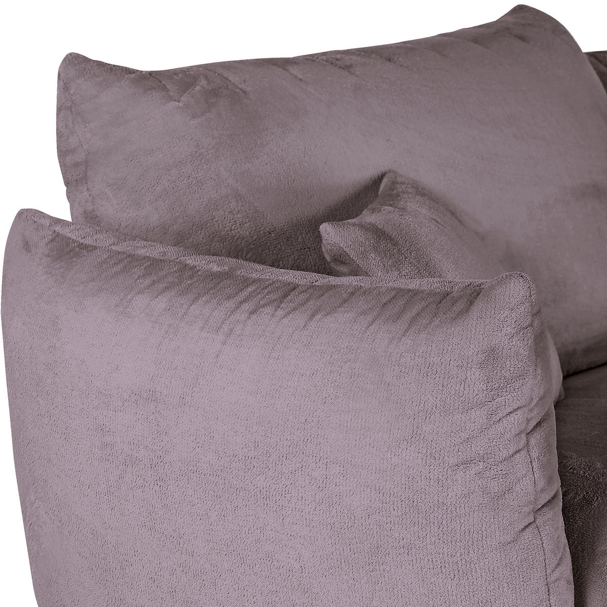 BIG SOFFA i plysch grå  - svart/grå, Klassisk, textil/plast (240/78/107cm) - MID.YOU